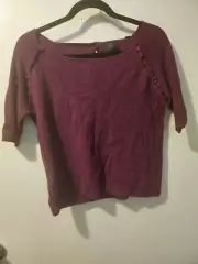 David Lawrence womens knit top size S magenta
