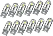 ULTECHNOVO 12pcs T10 3030 Led Car Bulbs Led Lamp Car Side Light Brake Light Daytime Running Signal Aluminum Case 50 000 Hours Plug and Play
