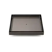 Gun Metal Large Square 200x200mm Tile Insert Floor Drain Shower Grate 80mm Waste