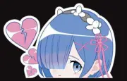 4"x 6" Rem Zero Broken Heart Anime Sticker