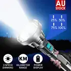 High Powered LED Flashlight Super Bright Torch USB Rechargeable Lamp 3 Modes AUS