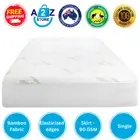 Laura Hill Single Fitted Bamboo Mattress Protector 40cm Deep Topper Sheet Cover