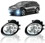 qobsos LED Fog Light For TOYOTA Venza 2009-2015 Replacement Front Bumper Lamp,6000k White,Pack of 2