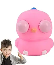 Chick Squeeze Out Eyes Toys | Cartoon Eye Popping Fidget Toy - Soft Stress Relief Fidget Gadgets Funny Stretch Ball for Kids