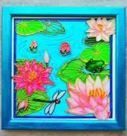 Lotus flower home decor 9" Mystical art Spiritual gift Yoga Sacred geometry