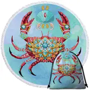 Diamond Crab Beach Towel