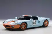 2004 FORD GT BLUE WITH ORANGE STRIPES #40 1:18 Scale AUTOart #80513 NEW IN BOX