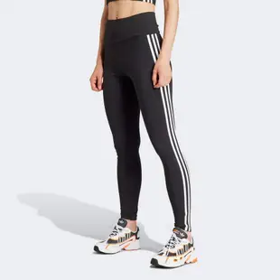 【ADIDAS】3 S LEGGINGS 緊身長褲 女 黑色-IP2968