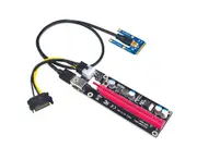 Buutrh Mini PCI-E to PCI-E x16 Riser + 60 USB cable for LaptopRed-