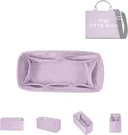 DGAZ Silk Purse Organizer Insert Fits Marc Jabos The Tote Bag，Silky Smooth Bag Organizer，Luxury Handbag & Tote Shaper(Tote bag Small,Lavender)