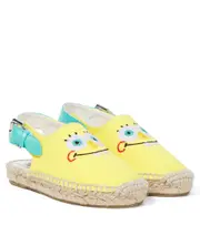[Stella McCartney Kids] Stella McCartney Kids Embroidered canvas espadrilles UK 3 yellow