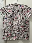 Cassandra O Pink Penguin Christmas Scrubs NWT S