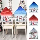 Christmas Xmas Elf Santa Novelty Dining Table Chair Back Cover Home Decoration