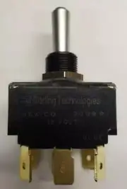 LT-2561-640-012-XAS1 Carling On-Off-On Blue Lit Tip DPDT Toggle Switch
