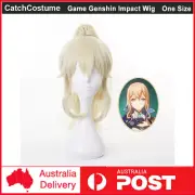 Genshin Impact Jean Gunnhildr Cosplay Wig Golden Ponytail Halloween Party Hair