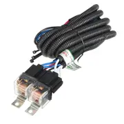 12V 7inch H4 Headlight 2 Headlamp Relay Wiring Harness Light Socket Plug Connector