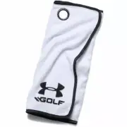 WHITE Under Armour Microfiber Golf Towel - 100% Cotton Size 52cms x 52cms