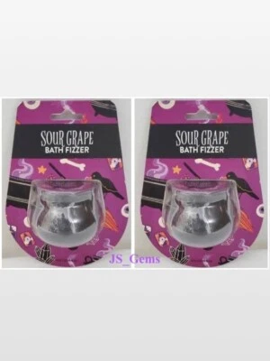 2 New Halloween Purple Bath Fizzers Sour Grape Witches Brew Set