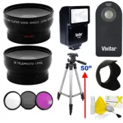 FISHEYE LENS + ZOOM LENS + 3 FILTERS FLASH BASIC KIT FOR NIKON D40 D50 D80 D60
