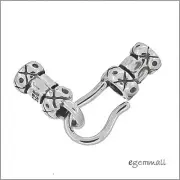 Oxidized Sterling Silver Bead Cap Cord End For 2mm Leather Cord #97047