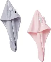 Healvian Hair Bonnet for Sleeping 2pc Set Silk Dry Hair Cap Soft Absorbent Perfect for