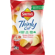 Smith's Thinly Cut Potato Chips Share Pack Sweet Chilli & Sour Cream 175g