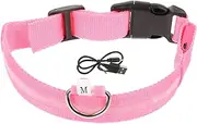Mipcase 1 Set Dog Collar Puppy Collars for Litter Small Puppy Led Necklace for Dogs Luminous Pet Collar Light up Pet Collar Pet Neck Decor Safety Decorate Polyester Fashion Pink