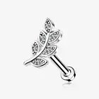 Dainty Leaflet Sparkle Interally Threaded Labret