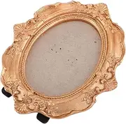 JUMPLAWN Retro Photo Frame Decoration Vintage Decor Festival Decoration Pendant Vintage Frames Photo Display Holder Diy Ornaments Women Car Accessories Picture Ornament Golden Resin