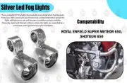 Royal Enfield Silver "Led Fog Light Pair For Shotgun & Super Meteor 650"