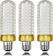 ROSY CLOUD E27 LED Bulb,20W Equivalent 200W Halogen Bulbs, 2400LM, Corn Light Bulbs E27 for Home, Warehouse, Garden Lighting (3-Color Dimming-E27-3 Count-Pack of 1)