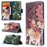 For Nokia X20 Case SupRShield Wallet Card Leather Flip Magnetic Stand Phone Cover (Elephant)