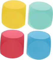 Generic 4pcs Blank Dice for DIY Craft Drawing Blocks with Rounded Corners for Parties Graffiti and Creative Activities Lightweight and Safe