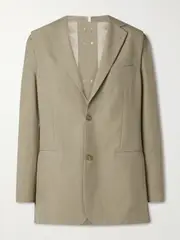 [BETTTER] BETTTER - + Net Sustain Dina Convertible Wool-blend Blazer - Green - large large Green