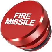Osilly Dustproof Plug for Car Cigarette Lighter, Aluminum Button Decorations Plug Cover, Car Interior Accessories Fit Most Automotive Vehicles Boats with Standard 12 Volt Power Source (Red/Fire)