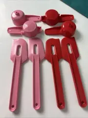 Tupperware Paddle Scraper Spatula Gadget Set Red And Pink Set of 8 Gadgets