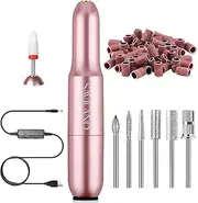 SAVILAND Electric Nail Drill Kit - Professional Manicure & Pedicure Tool with 6PCS Nail Drill Bits, Quiet & Portable Design for Home & Salon Use - Perfect for Nail Art, Acrylics & Gel Polish