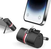 VIYISI Mini Power Bank for iPhone, 20W Fast Charging Portable Charger with Foldable Stand, Battery Pack for iPhone 14,12,11,XR,X,8,7,Airpods Pro (Black)
