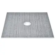 Waterproof Shower Curb Tray Kit with Central Drain - Easy Install, No Leaks