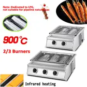 New 2/3 Burners LPG Gas BBQ Grill Outdoor Picnic Party Barbeque Cooker Smokeless
