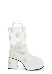 [Dolls Kill] Chasing Daydreams Rain Booties - White (Fairfax)