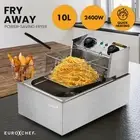 EURO-CHEF Commercial Electric Deep Fryer Frying Basket Chip Cooker Fry Scoop