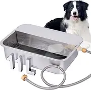 3Gal Automatic Dog Water Bowl Dispenser Large Breed Stainless Outdoor Water Bowl for Dogs Pet Waterer XLarge Auto Fill Dog Waterer for Big Dogs Cats Chicken Livestock (15.7" X 11.8")