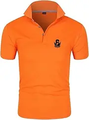 [BERRIHORT] Men T-Shirt Polo Shirt for Rainbow Six Siege Print Motorcycle Polo T-Shirts Rugby Short Sleeve Casual Polo Suits Sports Golf Shirts Tee - Teen Gifts