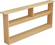 HOLGVE Sofa Table, Wooden Behind Couch Console Table, 3 Layer Hallway Table, Narrow Entryway Table, Accent Hallway Table for Small Spaces, Living Room(Natural,59x5.9in/150x15cm)