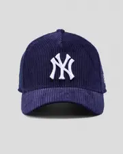 [New Era] New Era Men's New York Yankees 9Forty A-Frame Snapback Cap in Navy/Grey One Size Navy/Grey