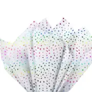 25 Sheets Rainbow Glitter Tissue Paper, 20"*28" Rainbow Sparkle on White Wrap...