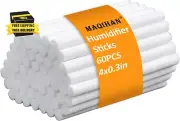 60PCS Humidifier Stick Filter Refill - Mini Air Diffuser Pure Wicks Refill Cotto