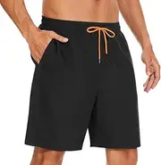 [SIMIYA] Mens Swim Shorts Swim Trunks Quick Dry Board Shorts Lightweight Swimsuit with Pockets and Mesh Lining
