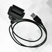 16 Pin Male to Female Black OBD2 Diagnostic Extension Adapter Cable Connector 1M
